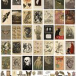 97 Decor Vintage Posters for Room Aesthetic - 35pcs Vintage Art Wall Collage Kit, Cottage Core Room Decor, Earthy Forest Animal Wall Art Prints, Cottagecore Posters Nature Decor for Bedroom (4"x6")