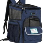 PetAmi Dog Backpack Carrier, Airline Approved Cat Backpacks for Carrying Small Large Cats, Pet Carrier Back Pack, Ventilated Soft Sided for Travel, Hiking, Camping, Max 18 lbs, Navy