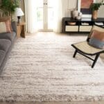 SAFAVIEH Hudson Shag Collection Area Rug - 10' x 14', Ivory & Beige, Modern Design, Non-Shedding & Easy Care, 2-inch Thick Ideal for High Traffic Areas in Living Room, Bedroom (SGH206B)