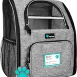 PetAmi Dog Backpack Carrier for Small Large Cat, Pet, Puppy, Ventilated Pet Hiking Backpack Travel Bag, Airline Approved Cat Backpack Carrier, Camping Biking Dog Bag Up to 18lbs Pet, Grey
