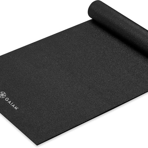Gaiam Yoga Mat - Premium 5mm Solid Thick Non Slip Exercise & Fitness Mat for All Types of Yoga, Pilates & Floor Workouts (68" x 24" x 5mm)