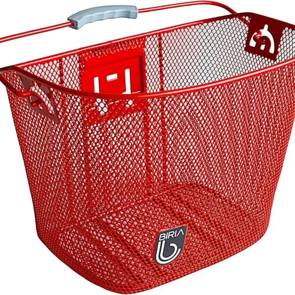 Bicycle Basket with Bracket White, Front Quick Release Basket, Removable, Wire Mesh Bicycle Basket, New, RED by Biria
