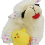 Multipet Lamb Chop Mini Spring Chick Polka Dot Dog Toy - 6"