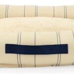 EveryYay Stripe Cuddler Dog Bed 32" L X 26" W X 8" H Tan/Navy