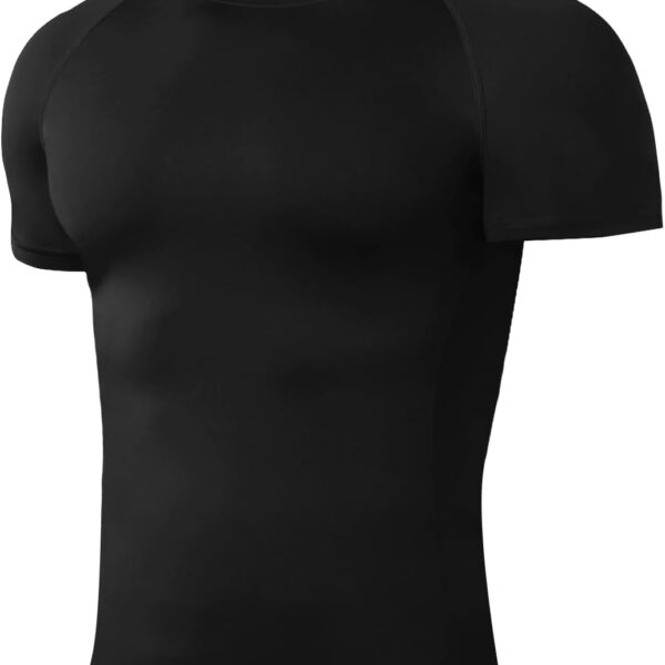 Niksa Men's Compression Shirts, Compression Shirts for Men Short Sleeve Athletic, Quick Dry Workout T Shirts Base Undershirt