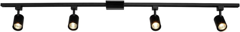 GLOBE Electric 59738 Tribeca 4-Light 56" Track Lighting Kit, Matte Black, Bulb Not Included