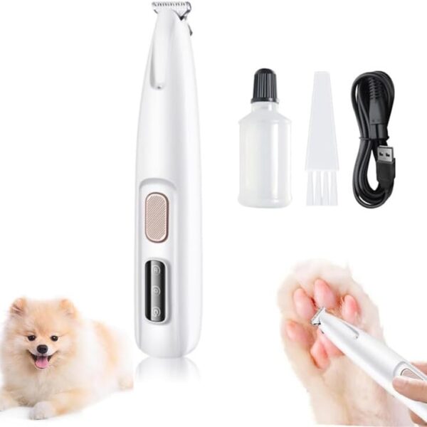 Pet Micro Trimmer,2024 New Low Noise Cordless Dog Paw Trimmer, Rechargeable Pet Hair Trimmer for Grooming, Multifunctional Pet Hair Clippers
