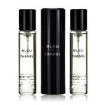 CHANEL Bleu De Eau De Toilette Travel Spray & Two Refills for Men – 3x20ml/0.7oz,