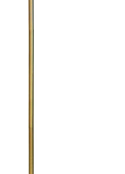 OBright Dimmable LED Pharmacy Floor Lamp, 12W LED, Full Range Dimming, 360 Degree Swing Arms, Adjustable Heights, Standing Lamp for Reading, Sewing, and Craft, ETL Listed, Antique Brass (Gold)