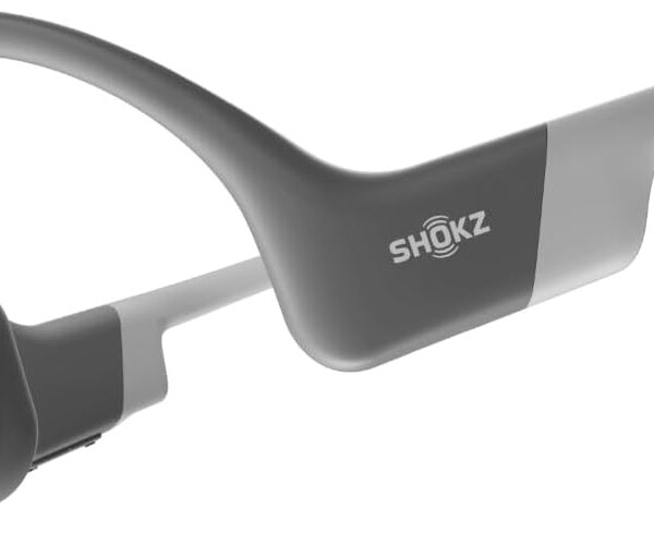 SHOKZ OpenRun, Bone Conduction Headphones,Open-Ear Bluetooth Wireless Sport Headphones for Running & Workout,Sweat Resistant, Long 8H Playtime,Mic,Hair Band-Standard-Grey