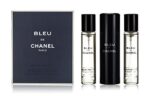 CHANEL Bleu De Eau De Toilette Travel Spray & Two Refills for Men – 3x20ml/0.7oz,
