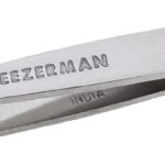 Tweezerman Mini Slant Tweezer - Tweezers for Eyebrows, Travel Tweezers for Eyebrows, Facial Hair (Classic Stainless)