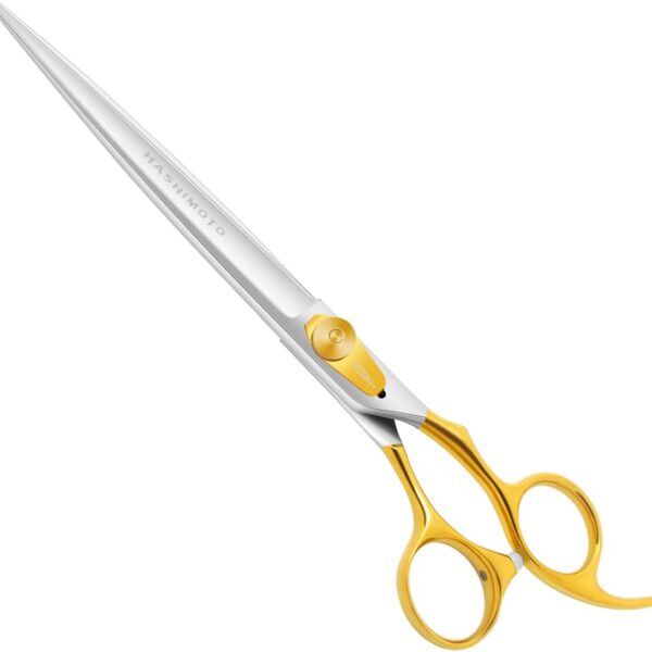 HASHIMOTO Dog Scissors for Large Dog Grooming, 8.0 inch Straight Shears - Light Weight, Balanced, Ergonomic Design for Professional Pet Groomers or Family DIY Use