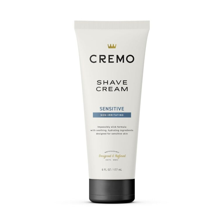 Cremo Sensitive Shave Cream, Astonishingly Superior Ultra-Slick Shaving Cream for Men, Fights Nicks, Cuts and Razor Burn, 6 Fl Oz