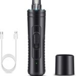 Dog Nail Grinder Quiet 2-Speed Pet Nail Grinder with 3 Led Lights and 3 Ports Rechargeable Electric Dog Nail Trimmer for Large and Small Dogs/Cats and Small Animals Safe (Black)