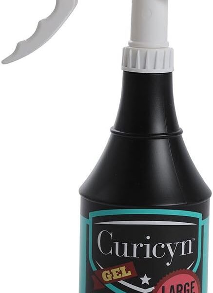 Curicyn Wound Treatment Spray Gel - Dog Wound Care, Hot Spot Remedy, Large Animals Skin Care Infection Treatment, Helps Reduce Inflammation - Effective Insect Barrier Gel Formula, 24oz Spray Bottle
