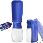 WePet Foldable Portable Dog Water Bottle Puppy Water Dispenser with Drinking Feeder, 12 OZ, High-Temperature Resistant Leak Proof for Pets Outdoor Walking, Hiking, Travel, Food Grade Plastic BPA Free