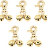 5 PCS Metal Cat Bell Training Bell Pet Bells Collars Ornament for Dog Cats,Gold