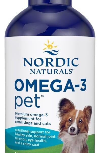 Nordic Naturals Omega-3 Pet, Unflavored - 2 oz - 294 mg Omega-3 Per One mL - Fish Oil for Small Dogs & Cats with EPA & DHA - Promotes Heart, Skin, Coat, & Immune Health