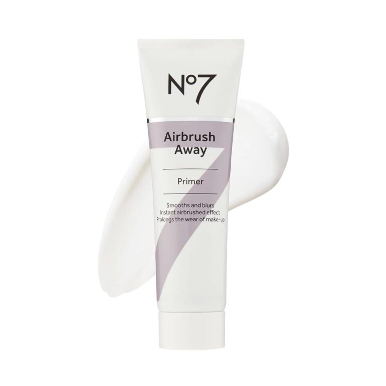 No7 Airbrush Away Face Primer - Hydrating Makeup Primer with Hyaluronic Acid - Helps to Smooth the Appearance of Fine Lines & Wrinkles for Seamless Makeup Application (30ml)