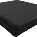 Dog Bed Cover Replacement Washable. 44 "L X 32 "W X 4 "H Washable Removable Orthopedic, Cooling Gel and Memory Foam pet Bed Protector Cover, Cover only (Black)