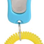 AYNEFY Pet Behavioral Training Clicker, Shaped 3 Gears Adjustable Volume Pet Dog Training Clicker Puppies Training Behaviour Whistle with Wrist Strap(Sky Blue)
