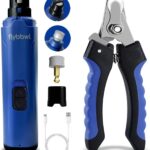 FLYBBWL Dog Nail Grinder Quiet: Silent Grind Pro Dog Nail Trimmers - Cat Nail Clippers for Indoor Cats - Dog Nail Trimmers for Large Medium Small Dogs and Cats