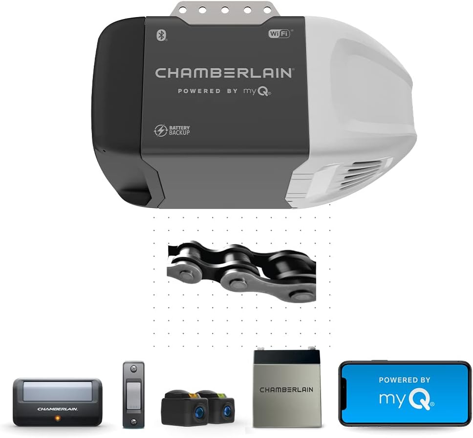 Chamberlain C2212T Smart Wi-Fi Garage Door Opener, 1/2-HP Chain Drive Motor - Quantity 1 Chamberlain C2212T Smart Wi-Fi Garage Door Opener, 1/2-HP Chain Drive Motor - Quantity 1