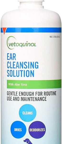 Vetoquinol Ear Cleansing Solution for Dogs and Cats - 16oz