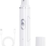 Chwwen Dog Nail Grinder Quiet - Professional 2-Speed Electric Pet Nail Trimmer with Guard, Rechargeable & Painless Claw Grinder for Small Medium Large Dogs & Cats, Low Noise & Vibration