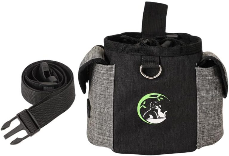 Fashionable Waist-Worn Pet Training Treat Bag - Stylish & Spacious for Hands-Free Pet Training (Black)