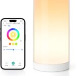 meross Smart Table Lamp, Bedside Lamp, Compatible with Apple HomeKit, Siri, Amazon Alexa and SmartThings, Tunable White and Multi-Color, Touch Control, Voice and App Control