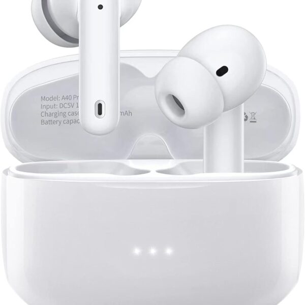 XIAOWTEK A40 Pro Wireless Earbuds, 50Hrs Playtime Bluetooth Earbuds Built in Noise Cancellation Mic with Charging Case, Bluetooth Headphones with Stereo Sound, IPX7 Waterproof Ear Buds for Phone