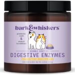 Bark & Whiskers Digestive Enzymes - Supports Kibble Digestion - Veterinarian Formulated - for Dogs & Cats - Non-GMO - 4.23 oz (120 g) - 150 Scoops
