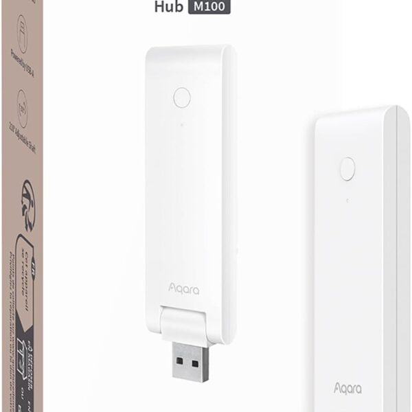 Aqara Smart Hub M100 for Home Automation, Matter Controller, Thread Border Router, Features Aqara Zigbee (Not Third-Party), Wi-Fi, Supports Amazon Alexa, Apple HomeKit, IFTTT, Home Assistant