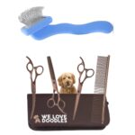 We Love Doodles Small Slicker Brush For Dogs & Dog Grooming Scissors Kit