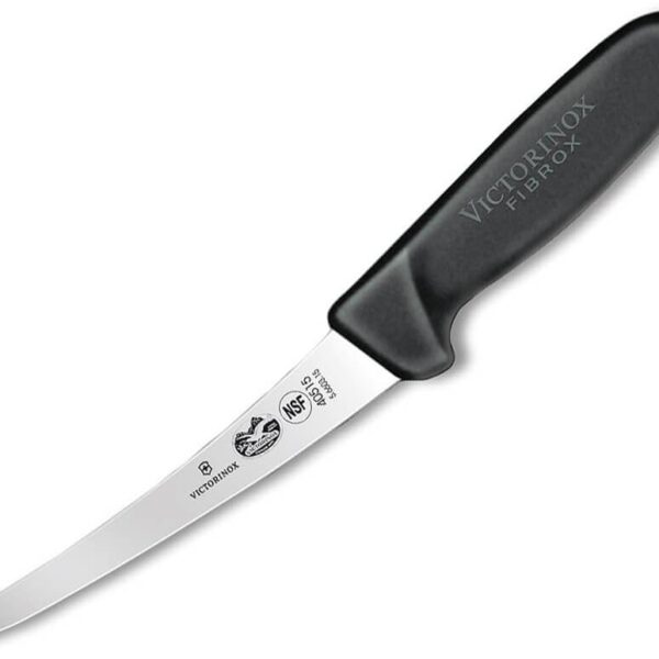 Victorinox 6 Inch Curved Fibrox Pro Boning Knife with Semi-stiff Blade
