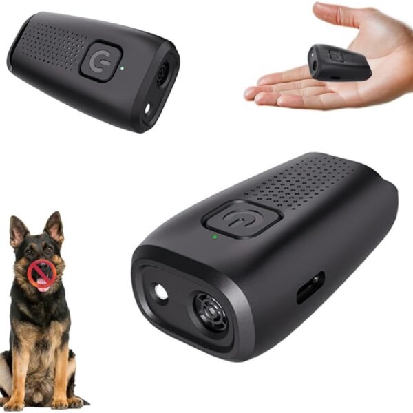 Dog Bark Deterrent Device Mini Ultrasonic Dog Repellent, Portable Dog Training Device, Anti-Barking Device, Dog Repellent and Dog Prevention Device, Rechargeable Dog Bark Deterrent Devices