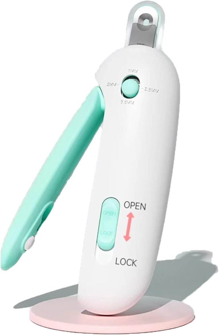 Cat Nail Clipper | Cat Nail Trimmer with Clipping Debris Storage, Adjustable Sizes, Hidden Nail File, Round Hole Blade for Injury-Free Grooming Tool for Pets