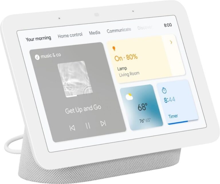 Google Nest Hub 7 Smart Display with Google Assistant (2nd Gen) - Chalk
