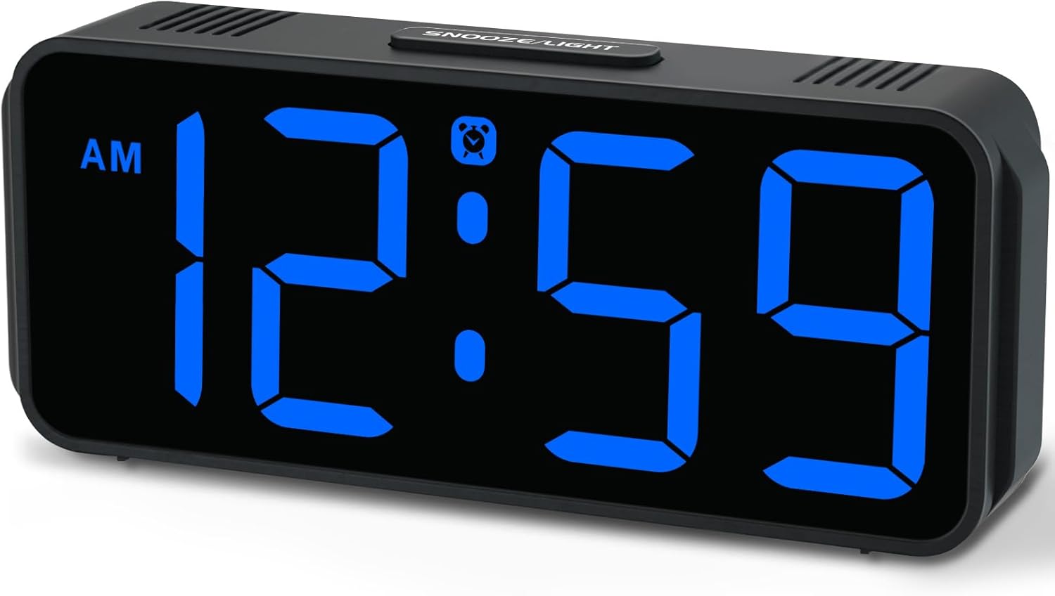 Peakeep Small Digital Alarm Clock Plug in for Bedrooms Bedside, Tiny Electric Clock Large Big Numbers Display with Battery Backup for Desk Table, 6 Dimmers, 5 Adjustable Alarm Volumes (Blue) Peakeep Small Digital Alarm Clock Plug in for Bedrooms Bedside, Tiny Electric Clock Large Big Numbers Display with Battery Backup for Desk Table, 6 Dimmers, 5 Adjustable Alarm Volumes (Blue)