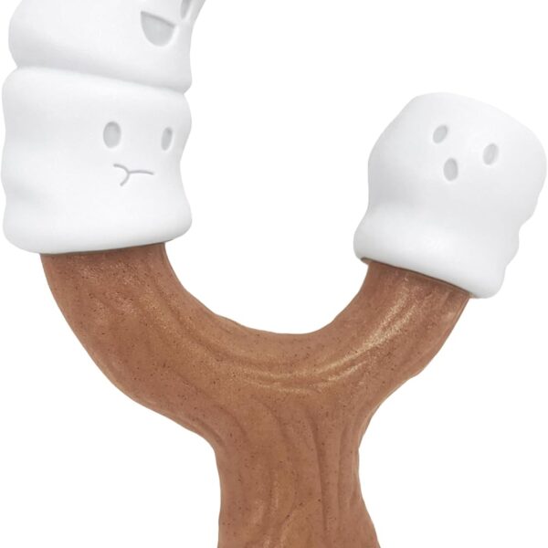 Nylabone Marshmallow Stick Strong Chew Toy for Dogs, Dog Toys for Moderate & Aggressive Chewers, Marshmallow & Peanut Butter Flavor, Large - Up to 50 lbs, 1 Count