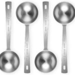 Flezoo 4Pcs Coffee Scoop Spoon - 1 Tablespoon 15ML Stainless Steel Long Handle Measuring Spoons for Ground Coffee, Loose Tea and Powder