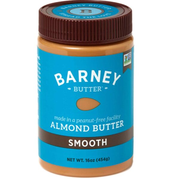 Barney Butter Almond Butter, Smooth, No Stir, Non-GMO, Skin-Free, Paleo Friendly, KETO, 16 Ounce