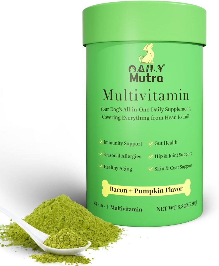 Dog Multivitamin Powder with Chondroitin, Omega 3 & Probiotics - 45-in-1 Daily Vitamins and Supplements for Dogs to Support Joint, Immune System, Digestive Health, Skin & Coat - 8.8 oz