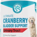 Wanderfound Pets Ultimate Cranberry Bladder UTI Support Supplement for Dogs - Dog Urinary Tract Infection Incontinence Formula with Cordyceps Mushroom - Bacon & Liver Flavor - 90 Chewable Tablets