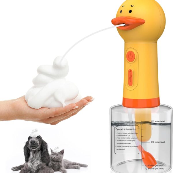 Katoggy Electric Foaming Shampoo Dispenser for Dog and Cat Bathing, Rechargeable Soap Dispenser for Pet Bathing, Bathroom, Kitchen Sink, Toilet Cleaning