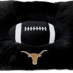 Pets First NCAA PET BED- Texas Longhorns Soft & Cozy Plush Pillow Bed. - Sports Dog Bed. Cuddle, Warm Collegiate Mattress Bed for Cats & Dogs