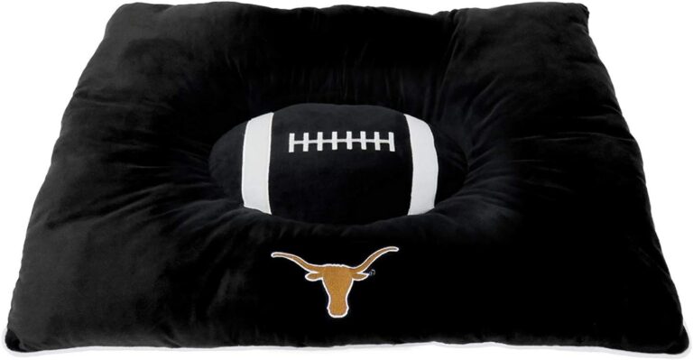 Pets First NCAA PET BED- Texas Longhorns Soft & Cozy Plush Pillow Bed. - Sports Dog Bed. Cuddle, Warm Collegiate Mattress Bed for Cats & Dogs