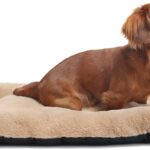Dog Beds Crate Pad for Medium Dogs Fit Metal Crates or Cages,Ultra Soft Dog Kennel Mat for Crates Washable with Anti-Slip Bottom Kennel Pad for Dogs Cozy Sleeping Mattress,30" x 19",Light Brown